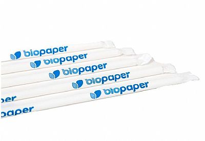 Καλαμάκι Χάρτινο Jumbo Μαύρο Ίσιο 1/1 (250τμχ)