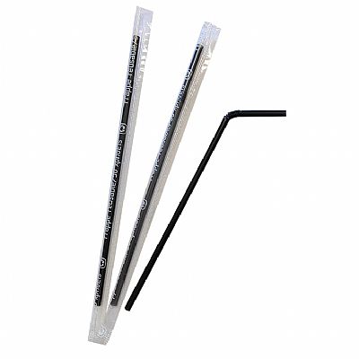 Καλαμάκι Επαναχρησιμοποιούμενο Frappe Μαύρο 1/1 (500τμχ)