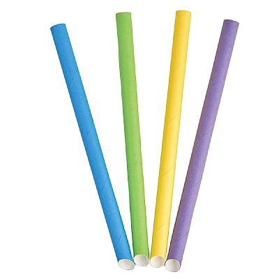 Καλαμάκι Χάρτινο Bubble Tea Χρωματιστό 1/1 (100 τεμάχια)